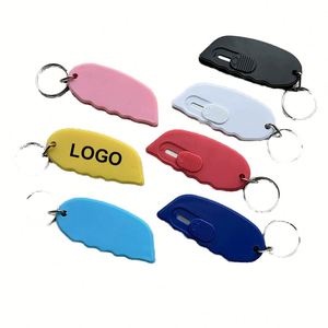 <b>Personalized</b> Mini Retractable Utility Knife <b>Keychain</b> Letter Opener for Welcome Gifts - Product Image 1