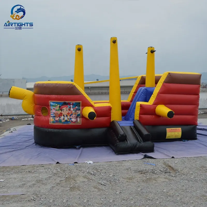 Hermético precio de fábrica inflable juguetes personalizado inflable Barco Pirata Combo gorila diapositiva