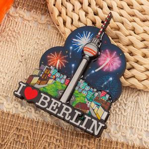 Aimant de réfrigérateur en bois personnalisé en <span class=keywords><strong>Allemagne</strong></span> <span class=keywords><strong>Berlin</strong></span> Souvenirs d'attractions touristiques Aimant de réfrigérateur en gros - Product Image 3