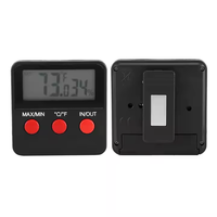 XIUDA DA-74 Monitor Digital Compacto de Temperatura y Humedad, Termómetro Higrómetro de Plástico Resistente con Sonda y Función de Máxima/Mínima para el Hogar