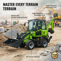 Pengiriman Gratis Mesin EPA Euro 5  Front Loader Dengan Backhoe Mesin EPA Backhoe Loader Mini Excavator Wheel Backhoe Loader