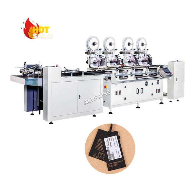 Automatic Anti Theft Clothing RFID Labeling Machine Clothes Label Applicator Machine Hang Tag Labeling Machinery for RFID Tags