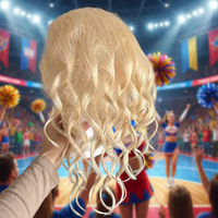 Nouvelle Arrivée Mélange Personnalisé 100% Cheveux Humains Queues de Cheval Chic pour Cheerleaders du Monde Entier