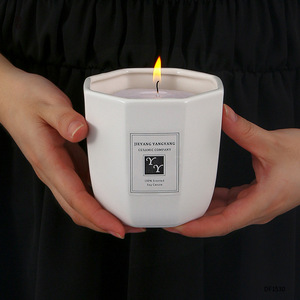 Ensemble cadeau de bougies parfumées en cire de soja avec couvercle en céramique Jieyang Yangyang DF1530 - Product Image 2