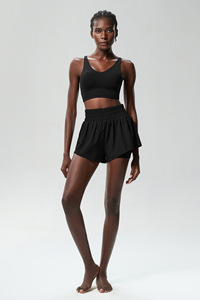 Pantaloni Yoga Aoyema Personalizzati <span class=keywords><strong>2</strong></span> in 1 per Fitness, Corsa, Sport, Sexy, Casual, Snellenti con Gamba Larga e Tasca per Donna, Shorts da Allenamento - Product Image 5