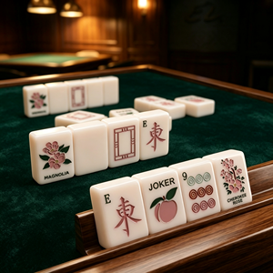 Meilleures ventes : Tuiles <span class=keywords><strong>de</strong></span> Mahjong américaines en acrylique beige, imprimées motif floral pêche, avec logo personnalisé, mignonnes et élégantes, pour 4 joueurs, idéales pour <span class=keywords><strong>les</strong></span> fêtes <span class=keywords><strong>de</strong></span> filles - Product Image 6