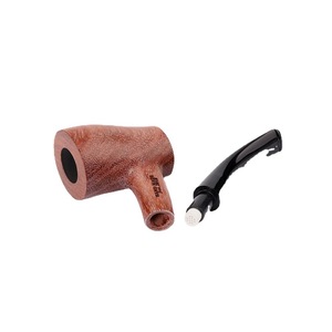 Muxiang Wooden Tobacco Pipe Bent Type 9mm Carbon Filter Handmade Rosewood Smoking Pipe For Personal Gift - Product Image 5