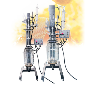 Réacteur en verre polyvalent à double couche avec noyau de moteur à levage et rotation automatique pour la recherche biotechnologique - Product Image 5