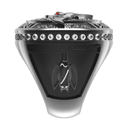 Bague de championnat sportif personnalisée, bague plaquée noir Halloween, bijoux en pierres précieuses gravables avec logo pour football, basketball, baseball