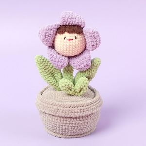 Flor Artificial de Lana Hecha a Mano, Decoración para el Hogar, Regalo para Navidad, Halloween, Día de la Madre, Lirio en Maceta, Muñeca de Peluche - Product Image 2