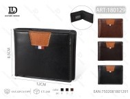 Portafoglio da Uomo in Vera Pelle, Chiusura Corta Pieghevole, Stile Minimalista, Ideale come Regalo - Product Image 1