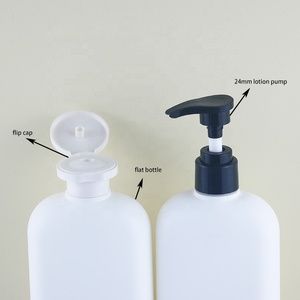 2025 400ml HDPE plastique plat pressable crème de lotion pour le corps pour la conception de bouteille de <span class=keywords><strong>vaseline</strong></span> Flip Top Cap pompe emballage bon marché - Product Image 4