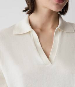 เสื้อสเวตเตอร์แขนยาวถักมือผ้าสแปนเด็กซ์/คอตตอน ระบายอากาศได้ดี เหมาะสำหรับสาวออฟฟิศ - Product Image 4