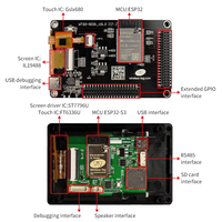 WT32-SC01 Plus Esp32 LCD sentuh 3.5 inci 320x480 Panel MCU papan pengembangan antarmuka Built-In wi-fi WT SC01 untuk rumah pintar