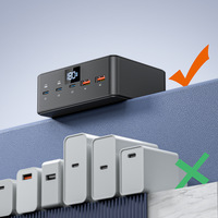 Station de charge rapide USB multi-ports 190W à 5 ports, adaptateur de chargeur GAN multi-ports pour téléphones mobiles et tablettes