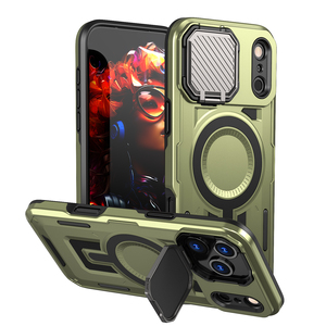 Coque de téléphone portable hybride anti-chute avec support d'anneau en métal pour <span class=keywords><strong>iPhone</strong></span> 17 Pro Max 17 coque magnétique - Product Image 1