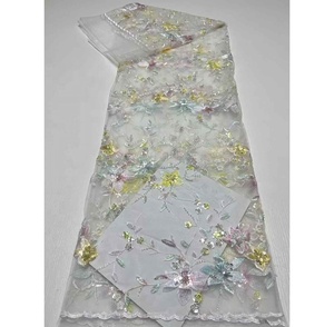 Gran oferta europea y americana, tela <span class=keywords><strong>de</strong></span> encaje <span class=keywords><strong>de</strong></span> tul blanco, Material <span class=keywords><strong>de</strong></span> vestido, encaje <span class=keywords><strong>de</strong></span> lentejuelas, <span class=keywords><strong>ropa</strong></span> <span class=keywords><strong>de</strong></span> encaje francés para <span class=keywords><strong>ropa</strong></span> <span class=keywords><strong>de</strong></span> costura - Product Image 5