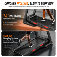 Caminadora Plegable Hidráulica Silenciosa con Doble Motor y Capacidad de 150 kg, con Plataforma Acolchada de Malla Suave para Ejercicios Cardiovasculares en Casa