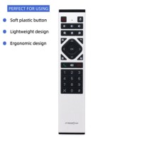 Control Remoto Inalámbrico Inteligente Plateado y Negro de 32 Botones, Apto para TV, Decodificador, Control Remoto OEM ODM Personalizado Disponible al por Mayor