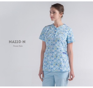 Breathable Cheap Printed Cartoon Pattern Dobby Fabric Woven Scrub Sets Needle Detection Women's Hospital Doctor Nurse <strong>Uniform</strong> <strong>CC</strong> - Product Image 6
