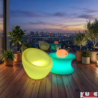 Fauteuil de jardin LED rechargeable 16 couleurs RVB, canapé d'extérieur, chaise de jardin
