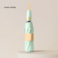 Nouvelle poignée de tulipe, parapluie automatique trois fois et demi enduit de couleur, cadeau de parapluie pour dames, publicité de parapluie de cadeau