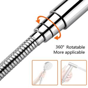 Tuyau de douche de 1/2 pouces en acier inoxydable, câble de douche chromé de remplacement anti-pliage, anti-explosion et anti-fuite - Product Image 6