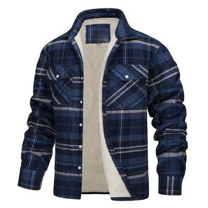 Veste <span class=keywords><strong>homme</strong></span> en cachemire 2023 manteau <span class=keywords><strong>homme</strong></span> ample à carreaux en cachemire veste rembourrée en coton - Product Image 2