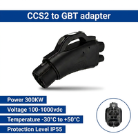 Nouvel adaptateur universel CCS2 vers GBT 300 kW, convertisseur de charge rapide CC 1000 V avec protection IP55 pour les stations de recharge de véhicules électriques mondiales