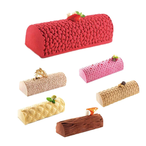 Moule à gâteau suisse en <span class=keywords><strong>silicone</strong></span>, grand moule en forme de bûche de Noël, <span class=keywords><strong>tapis</strong></span> en <span class=keywords><strong>silicone</strong></span> pour fondant, moules à dentelle en relief - Product Image 4
