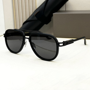 2025奢华复古椭圆形金属框太阳镜UV400钛双梁眼镜蒸汽朋克飞行员风格男女绿色红色 - Product Image 5