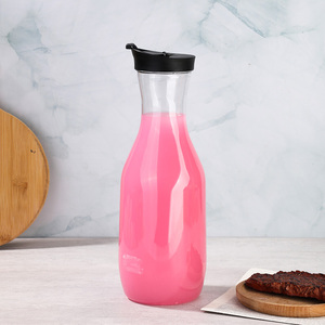 Botella <span class=keywords><strong>de</strong></span> plástico para bebidas artesanales reutilizable <span class=keywords><strong>de</strong></span> 1000ml al por mayor para un diseño claro <span class=keywords><strong>con</strong></span> tapa abatible para bebidas <span class=keywords><strong>de</strong></span> licor y agua carbonatada - Product Image 6