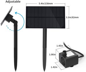 Bộ Máy Bơm Đài Phun Nước Năng Lượng Mặt Trời Cho Ngoài Trời, Đài Phun Nước Năng Lượng Mặt Trời Có Cọc, Máy Bơm Nước Đài Phun Nước Năng Lượng Mặt Trời Để Tắm Chim, Ao, Hồ Bơi, Garde - Product Image 4