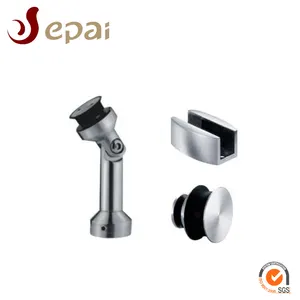 EPAI Single point fixing stainless steel glass connector for glass to wall fitting accessories
