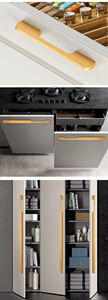 Longue taille meubles garde-robe poignée noir or 1000mm 900mm 800mm taille personnalisée en aluminium armoire tiroir poignées pour chambre - Product Image 5