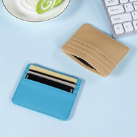 Petit MOQ, logo personnalisé, porte-cartes de crédit fin et élégant en PU, pochette pour cartes, portefeuille pour cartes, HASSION
