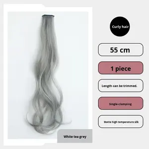 วิกผมผู้หญิงแบบถักทอสองเส้นที่มีอุณหภูมิสูงสีสันสดใสระบายอากาศได้ดีใส่สบาย - Product Image 6