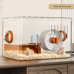 360 °   Hábitat Transparente de Acrílico para Hámsteres, Jaula Grande y Transpirable con Base de Fácil Limpieza para Animales Pequeños - Product Image 2