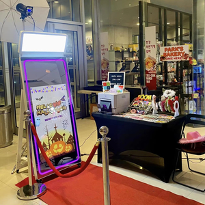 Ảnh tự sướng gương ma thuật tăng cường thực tế Photo Booth kiosk với máy in và Led khung Vogue Wedding Photo Booth - Product Image 1