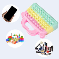 Sac à bandoulière sensoriel anti-stress tendance en silicone parfumé arc-en-ciel