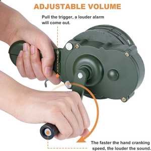 Alarme manuelle/industrielle, alarme rotative à haut niveau sonore (120 décibels), adaptée à la protection incendie des mines et aux hôtels - Product Image 6