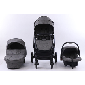 Cochecito <span class=keywords><strong>de</strong></span> bebé portátil 4 en 1 con reposapiés ajustable y ruedas <span class=keywords><strong>de</strong></span> PU, <span class=keywords><strong>cuna</strong></span> para dormir, cesta <span class=keywords><strong>de</strong></span> transporte, para venta al por mayor - Product Image 4