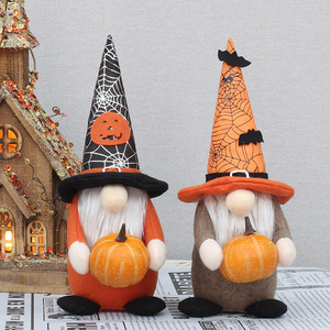 Muñecos de Gnomo de Tela para Halloween, Decoraciones de Calabaza y Murciélago, Adornos de Halloween para Interiores y Exteriores HX-2250A HX-2250B - Product Image 1