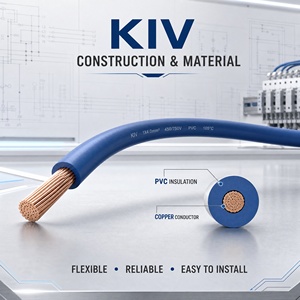Câble multibrins en cuivre résistant à la chaleur 600V KIV, conducteur en cuivre nu 600V, gaine en PVC pour le câblage des circuits électriques des appareils ménagers - Product Image 1