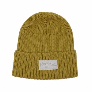 Gorro de algodón 100% de alta calidad, gorro de invierno tejido, venta al por mayor, gorros de rayas con parche de logotipo personalizado - Product Image 5