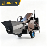 Pompe à béton diesel compacte JINLIN, productivité de 5 à 7 m³/h, portée verticale de 30 m pour la construction de colonnes secondaires