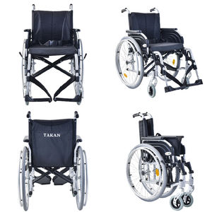 Silla de ruedas de aleación de aluminio al por mayor, silla de ruedas manual, reposapiés extraíble, pedal de altura ajustable - Product Image 2