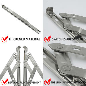 Оконный фрикционный стержень из нержавеющей стали 19 мм круглый паз 4 стержня 304SS створчатый навес - Product Image 2