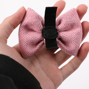 Venta al por mayor de Navidad perro pajarita personalizada mascota accesorios <span class=keywords><strong>collar</strong></span> Tweed lindo moda cachorro perro pajaritas con <span class=keywords><strong>Collar</strong></span> - Product Image 4