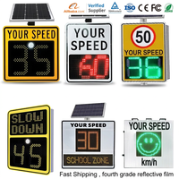 Panneaux de signalisation émotionnels à énergie solaire personnalisés Détecteur de radar de vitesse souriant Limiteur de vitesse de véhicule